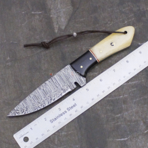 Damascus Steel Custom Handmade Hunting Skinning Knife 9.5" Life in the Woods