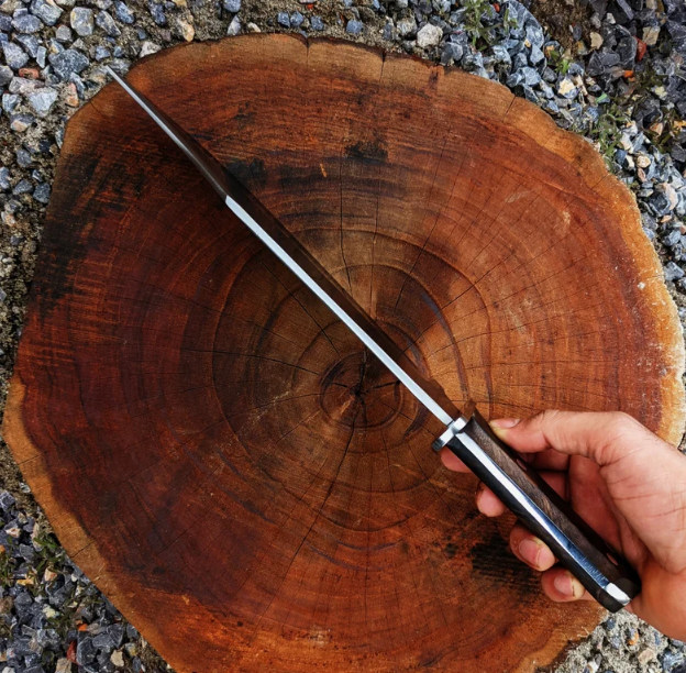 Condor Undertaker Bowie Knife: Stainless Steel Hunting Knife with Walnut Wood Handle - Image 2