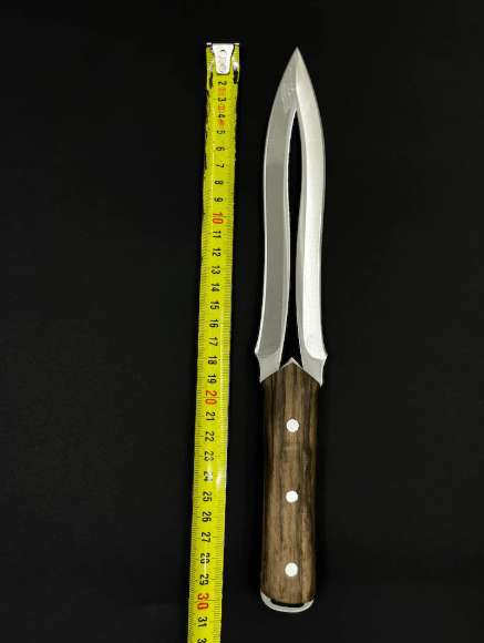 Walnut Handle Dagger Knive Handmade Fairbairn Sykes Knife with Case Hunting Knives Double Edge Knife Groomsmen Gifts Pretty Dagger Knife - Image 2