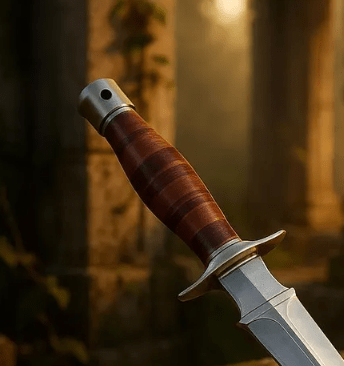 16" Hand-Forged Medieval Dagger Knife – Custom Engraved Blade | Hunting, Bushcraft, Camping Tool | Personalized Gift for Men with Sheath - Image 3