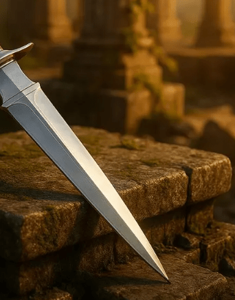 16" Hand-Forged Medieval Dagger Knife – Custom Engraved Blade | Hunting, Bushcraft, Camping Tool | Personalized Gift for Men with Sheath - Image 2