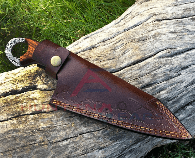Skinner Knife with leather sheath/ gift for her/ gift for wife/ birthday gift anniversary gift - Image 4