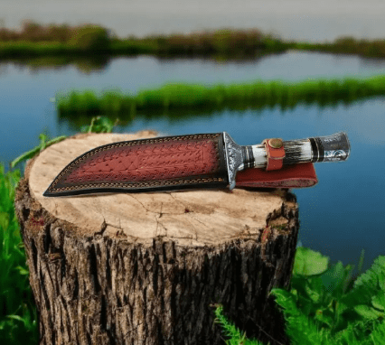 custom made hunting knife engraved blade clips 8 inch blade charismas gift - Image 3