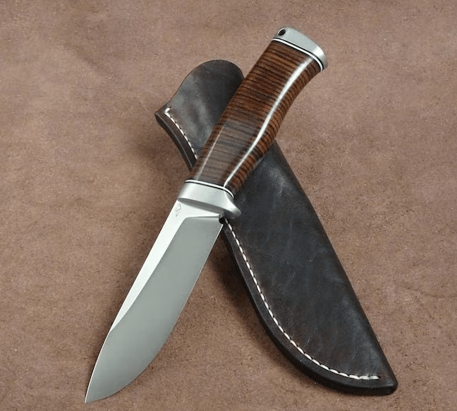 Hand Forged Damascus Steel Hunting Knife with Leather Handle & Sheath, Outdoor Camping Gift for Him, Collector Knife, Christmas Gift