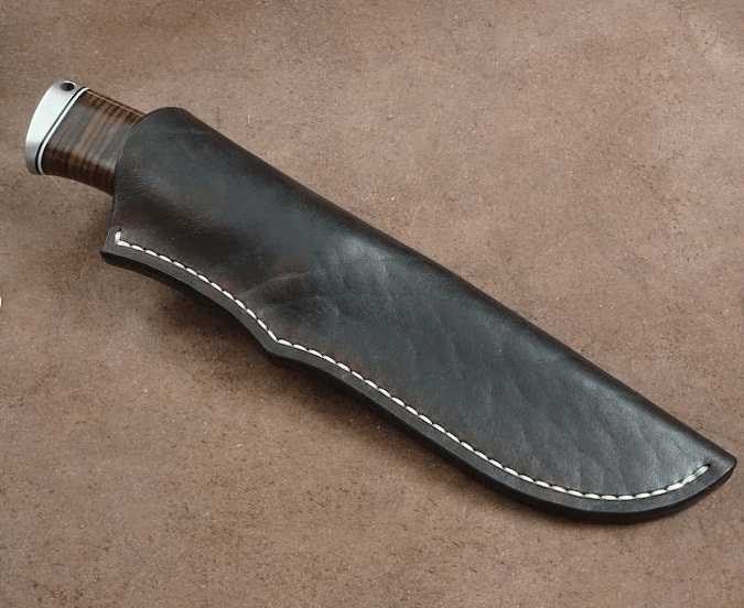 Hand Forged Damascus Steel Hunting Knife with Leather Handle & Sheath, Outdoor Camping Gift for Him, Collector Knife, Christmas Gift - Image 2