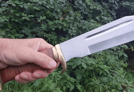 Bowie knife hunting knife huge 44 cm sharp outdoor knife Bushcraft Rambo handmade stainless steel with special leather handle (VBL) - Image 3