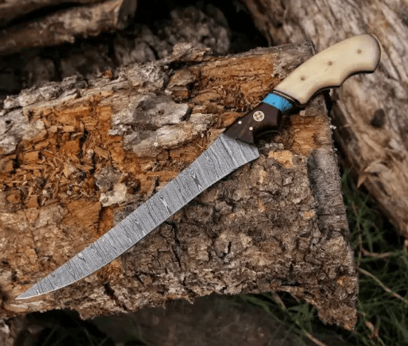 13"Custom Hand Forged Damascus Steel FISHING CHEF FILLET Personalized Knife Gift For Groomsmen Birthday Gift Anniversary Gift Christmas Gift