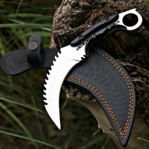 Unique Damascus Steel Karambit Knife Crafted for Martial Arts Passion