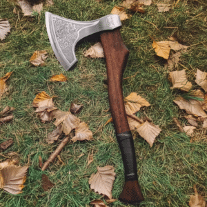 Axe DUCAL – Handmade Steel Head, Ash Wood Handle & Leather Sheath