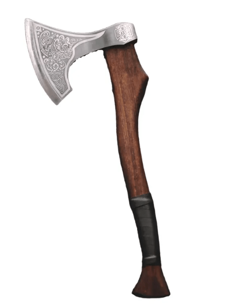 Axe DUCAL – Handmade Steel Head, Ash Wood Handle & Leather Sheath - Image 2