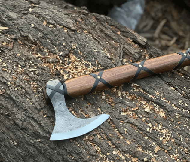 Ragnar Lothbrok Viking Axe, Hand Forged Carbon Steel Axe, Norse Ragnar inspired axe, Gift for Men, Handmade Viking Decor Collectible - Image 4