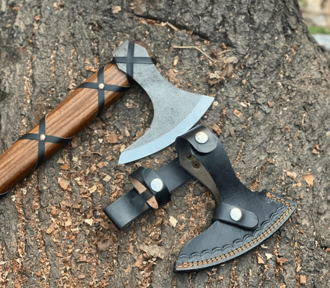 Ragnar Lothbrok Viking Axe, Hand Forged Carbon Steel Axe, Norse Ragnar inspired axe, Gift for Men, Handmade Viking Decor Collectible - Image 2