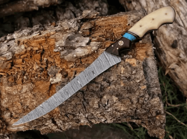 13"Custom Hand Forged Damascus Steel FISHING CHEF FILLET Personalized Knife Gift For Groomsmen Birthday Gift Anniversary Gift Christmas Gift - Image 2