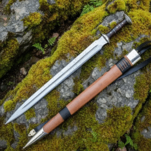 GLADIUS SWORD /24 inches long Blade Hand Forged Sword/ Gladius Machete/Handmade from Leaf spring of Truck-Balance water tempered/Sharp