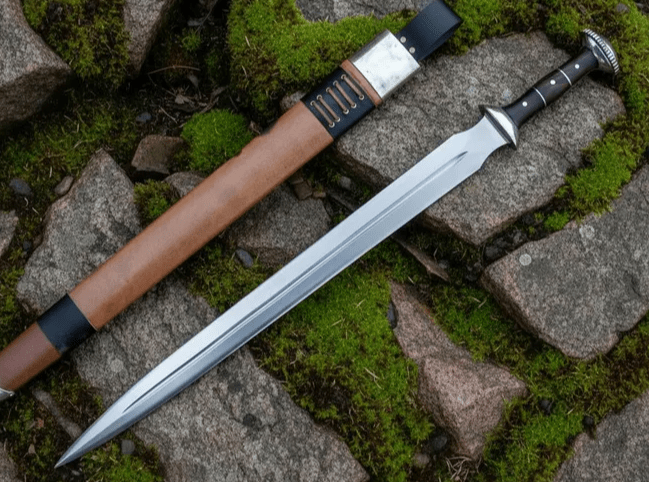 GLADIUS SWORD /24 inches long Blade Hand Forged Sword/ Gladius Machete/Handmade from Leaf spring of Truck-Balance water tempered/Sharp