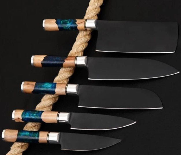 Handmade Chef Set ,kitchen Set Best Gift for Mother, wife ,sister and Chef Friend on Christmas ,Birthday and Wedding with Leather Cover - Image 3