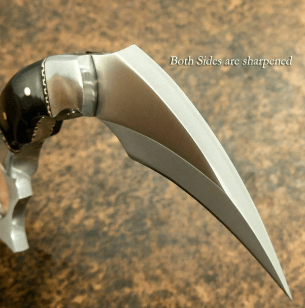 Beautiful Custom Handmade D2 Steel Karambit Knife With Lather Sheath - Image 2