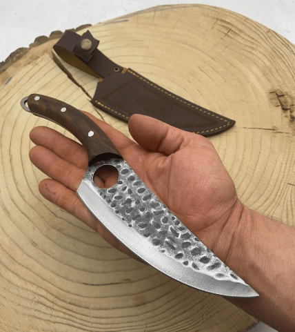 Hand Forged Viking Boning Knife: Full Tang Chef Knife with Sheath - Image 5
