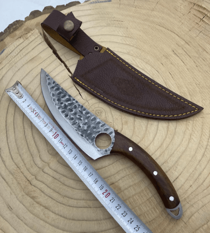Hand Forged Viking Boning Knife: Full Tang Chef Knife with Sheath - Image 4