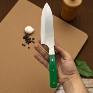 Hand Forged Chef Knife: 4116 German Steel with Mica Handle