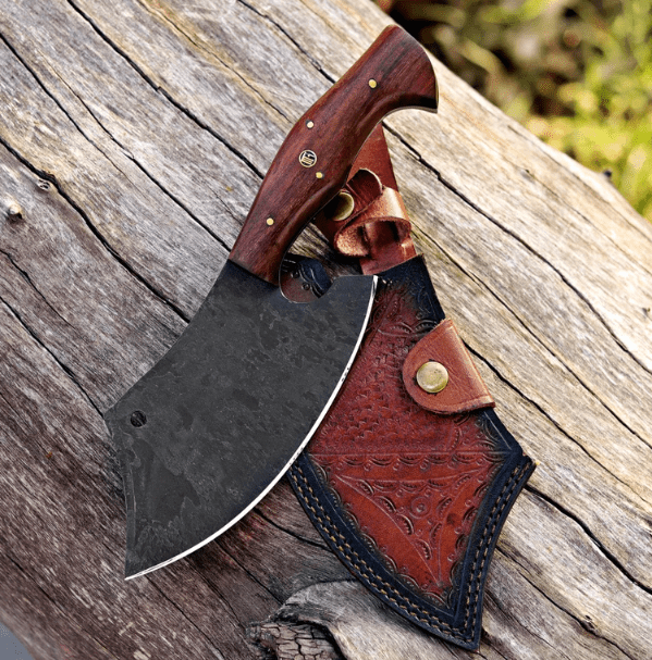 Hand Forged Cleaver Knife, Meat Chopper, Splitter, Perfect Gift on Halloween & Anniversary for Him - Image 3