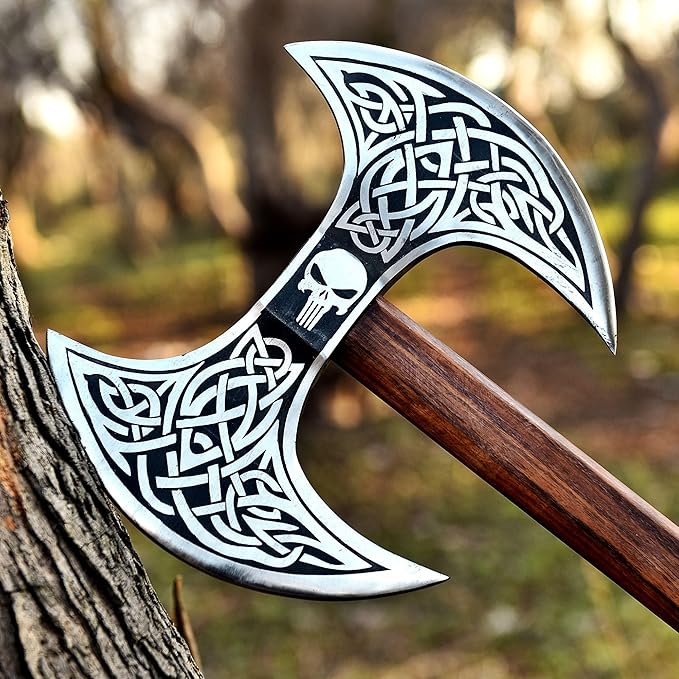 Viking Axe Double Sided Axe Viking Axe Real Double Head Axe Viking Warrior Axe Medieval Axe Real Medieval Axe Christmis Gift - Image 3