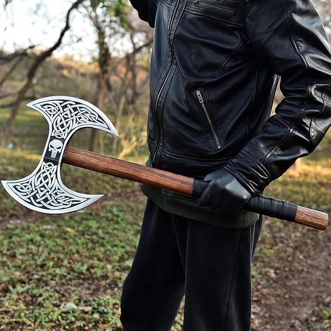 Viking Axe Double Sided Axe Viking Axe Real Double Head Axe Viking Warrior Axe Medieval Axe Real Medieval Axe Christmis Gift - Image 2