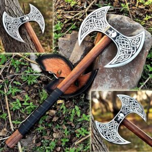 Viking Axe Double Sided Axe Viking Axe Real Double Head Axe Viking Warrior Axe Medieval Axe Real Medieval Axe Christmis Gift